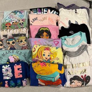 Bundle of 17 girls’ tops